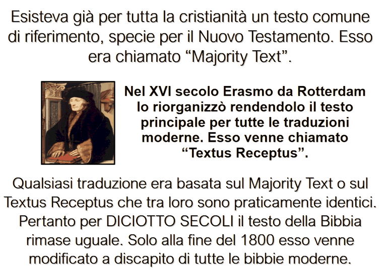 Il Textus Receptus - Bibbia vera - ed Erasmo da Rotterdam
