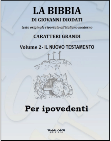 Nuovo Testamento Bibbia Diodati caratteri grandi